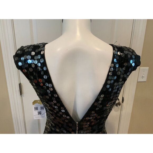 Robert Rodriguez Sleeveless Sheath Dress W/ Black & Silver Sequins Size 4 NWT! - Picture 7 of 9